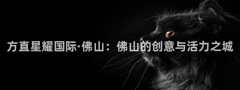 美狮贵宾会2平台登录：方直星耀国际·佛山：佛山的创意与活力之城